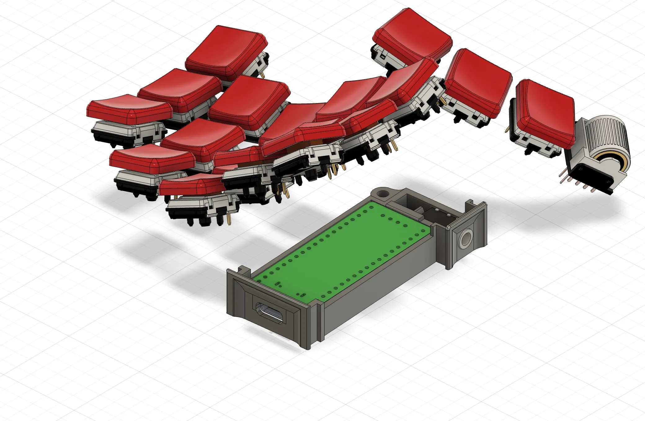 Basilisk keyboard with its concave shape visible