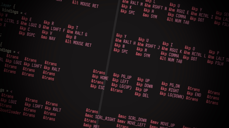A closer look at code of a keymap definition.